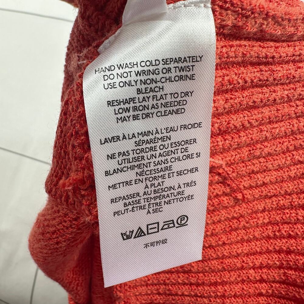 Anthropologie Coral Red Knit Sleeveless Top - Picture 7 of 9